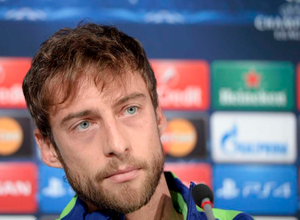 Marchisio, en la rueda de prensa en el Juventus Stadium 